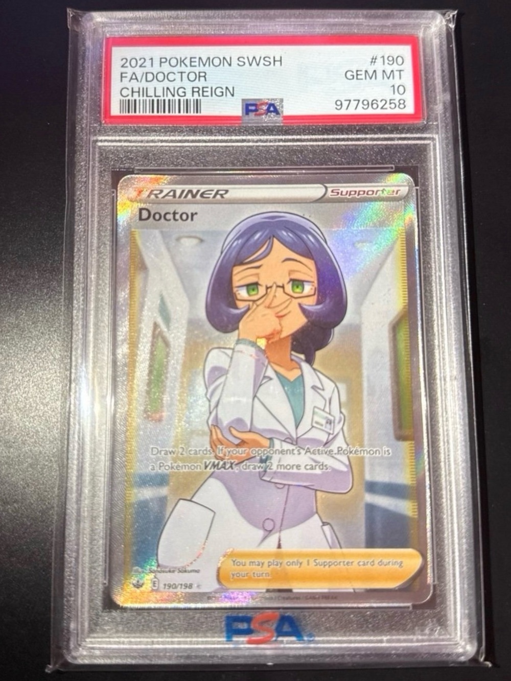 PSA 10 Doctor SWSH 190 Chilling Reign Set 2021 released full rare stamped